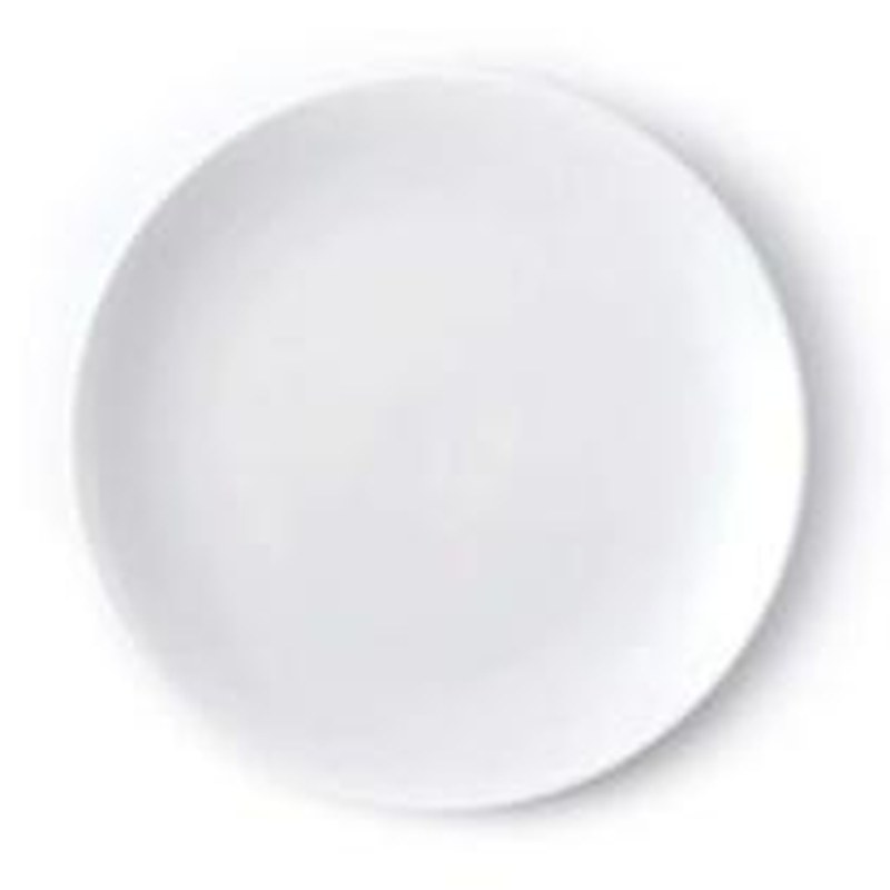 Plato blanco grande de porcelana para servir - producto de cerámica al mayoreo